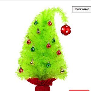 2 Ft Christmas Tree Deco Xmas Bauble Ornaments, Whimsical Christmas Grinch
